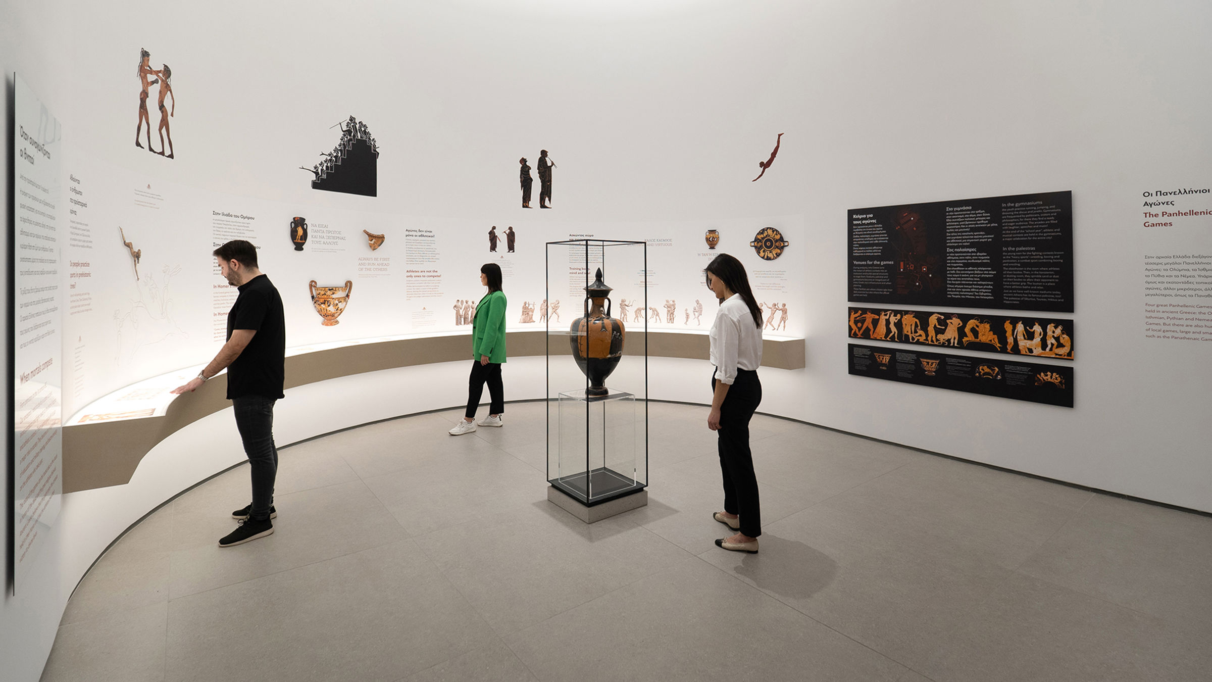 Inside the Athens Olympic Museum galleries